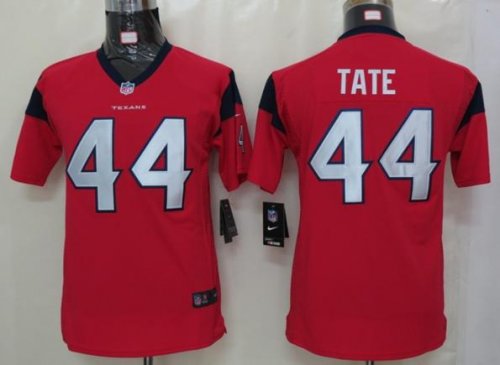 nike youth nfl houston texans #44 tate red jerseys