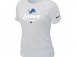 Women Detroit Lions White T-Shirt