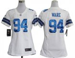 nike women nfl dallas cowboys #94 ware white cheap jersey