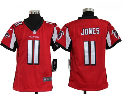nike youth nfl atlanta falcons #11 jones red cheap jerseys