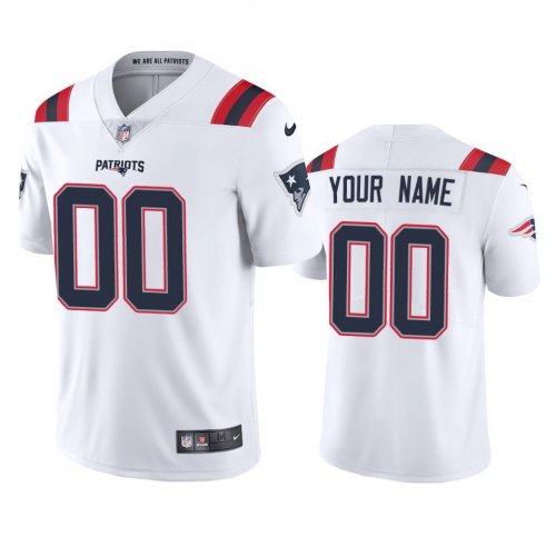 New England Patriots Custom White 2020 Vapor Limited Jersey - Men\'s