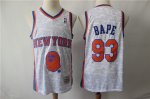 New York Knicks #93 PAPE White jerseys