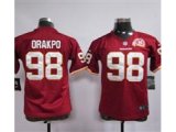 nike youth nfl washington redskins #98 orakpo red [80th red jers
