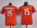 nike youth nfl chicago bears #15 marshall orange jerseys