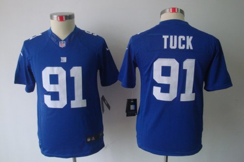 nike youth nfl new york giants #91 tuck blue jerseys [nike limit