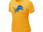 Women Detroit Lions Yellow T-Shirts