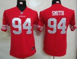 nike youth nfl san francisco 49ers #94 smith red jerseys
