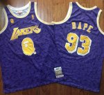Los Angeles Lakers #93 PAPE Purple Jersey