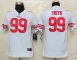 nike youth nfl san francisco 49ers #99 smith white jerseys