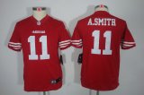 nike youth nfl san francisco 49ers #11 smith red [nike limited]