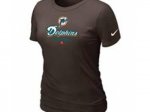 Women Miami Dolphins Brown T-Shirt