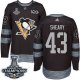 Men Pittsburgh Penguins #43 Conor Sheary Black 1917-2017 100th Anniversary Stanley Cup Finals Champions Stitched NHL Jersey