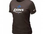 Women Detroit Lions Brown T-Shirt