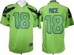 nike nfl seattle seahawks #18 sidney rice green [game]