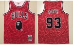 Chicago Bulls #93 Bape Red Jersey