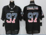 Men NFL Dallas Cowboys #97 Taco Charlton Nike Black 2017 Draft Pick USA Flag Fashion Elite Jerseys