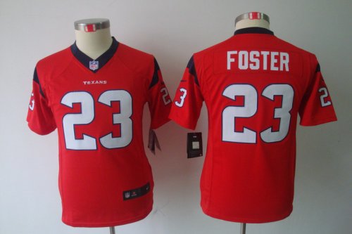 nike youth nfl houston texans #23 foster red jerseys [nike limit